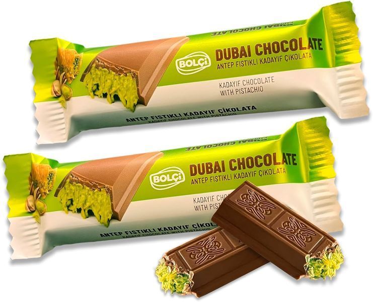 Дубайський шоколадний батончик Bolci Dubai Chocolate Bar 30г 8090 фото