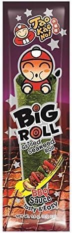 Чипсы Нори Tao Kae Noi Grilled Seaweed Big Roll BBQ Sauce Flavor 9шт х 3г 9691 фото