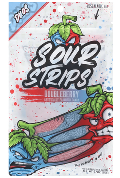 Жувальні цукерки Sour Strips Candy Doubleberry 96.6г 11081 фото