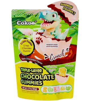 Жувальні яйця Cokoc Triple-Layer Dark Chocolate 90г 11131 фото