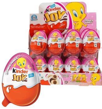Шоколадные яйца Kinder Joy Looney Tunes Tweety 16шт х 20г 11452 фото