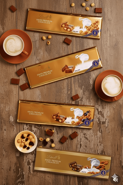 Шоколад Lindt Hazelnut and Raisin Gold Milk Chocolate 300г 9986 фото