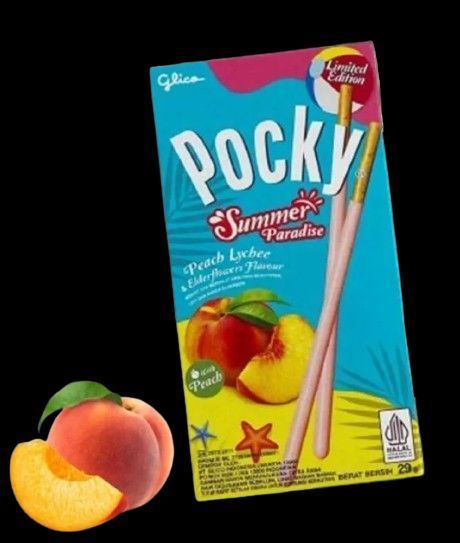 Японські палички Pocky Summer Paradise зі смаком персика лічі та бузини 29г 6755 фото