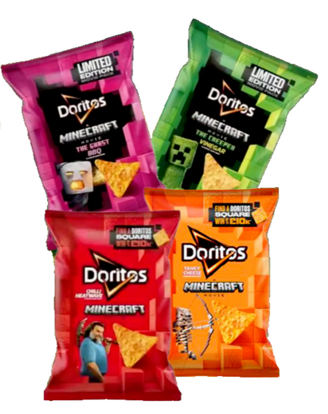 Чіпси Doritos Minecraft Movie Flavours The Creeper Pizza Limited Edition 180г 8383 фото