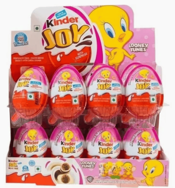 Шоколадные яйца Kinder Joy Looney Tunes Tweety 16шт х 20г 11452 фото