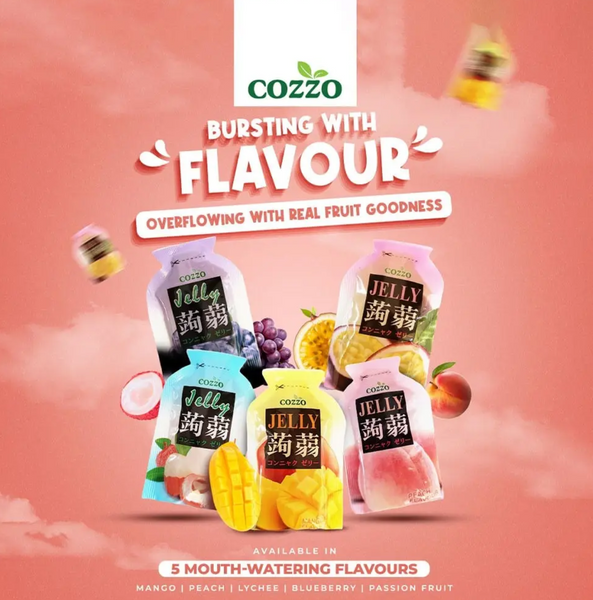 Конжак желе Cozzo Konnyaku Assorted Jelly со вкусом клубники манго и персика 300г 8534 фото