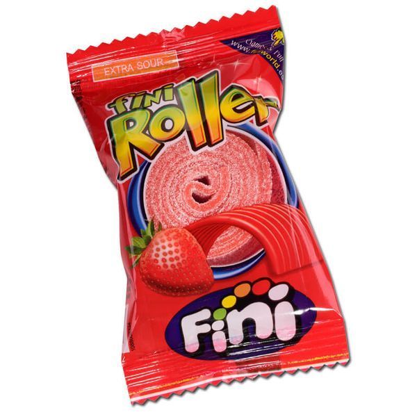 Блок желейных конфет Fini Roller Strawberry со вкусом клубники 40 шт. 4725 фото