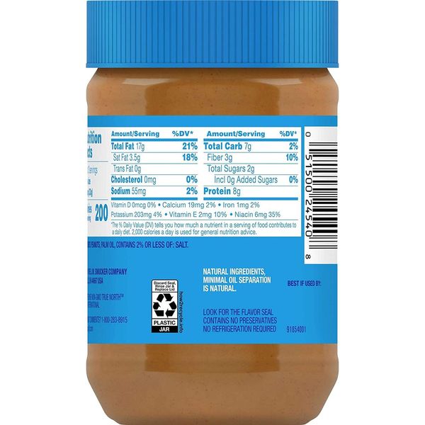 Арахисовая паста Jif No Added Sugar Creamy Peanut Butter Spread 440g 1372 фото