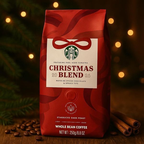 Кава в зернах Starbucks Christmas Blend Dark Roast Whole Bean 250г 10384 фото