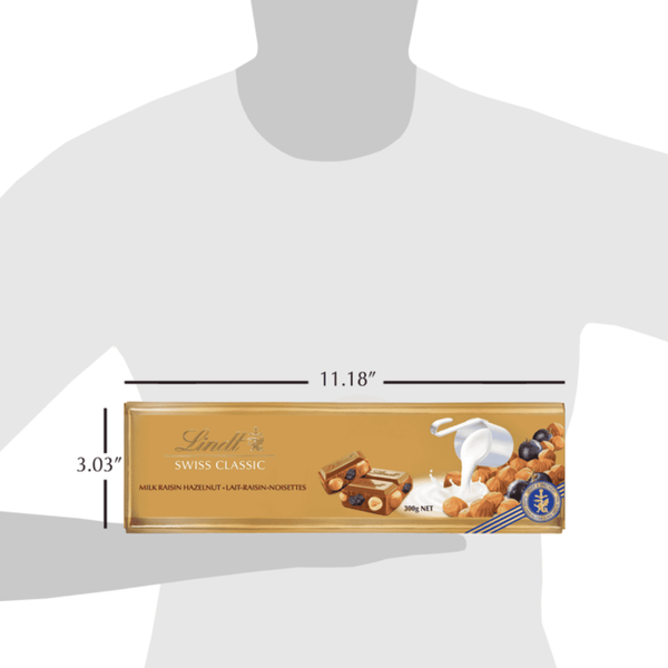 Шоколад Lindt Hazelnut and Raisin Gold Milk Chocolate 300г 9986 фото