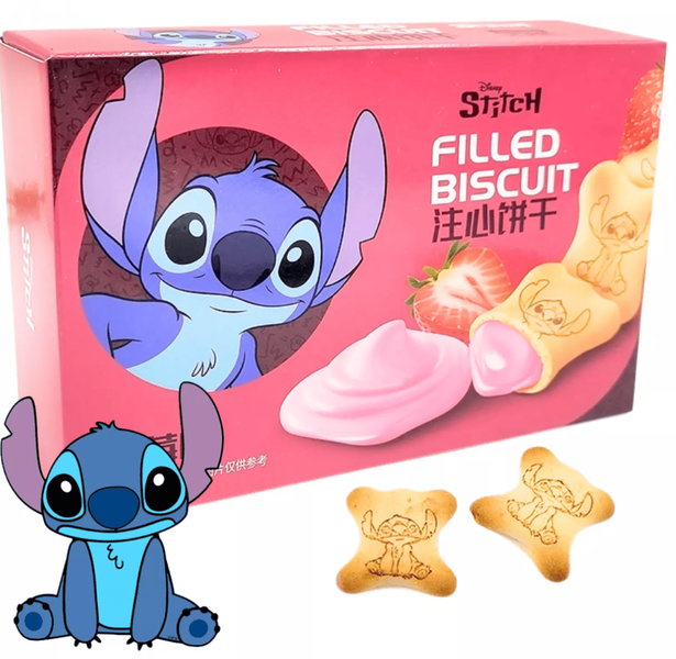 Печенье Binqi Disney Stitch Filled Biscuit Strawberry 50г 8949 фото