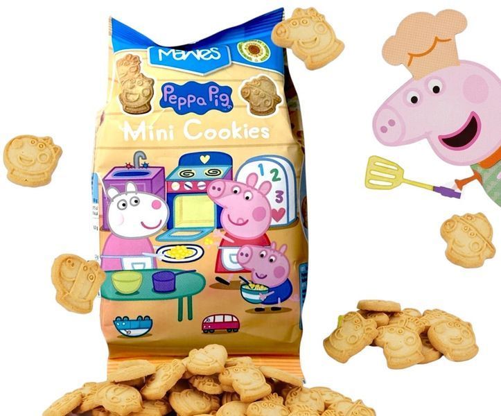 Печиво Maxies Peppa Pig Mini Cookies з ванільним смаком 100г 11230 фото