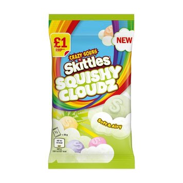 Желейные конфеты Skittles Squishy Cloudz Crazy Sour Sweets Treat Bag 70g 2595 фото