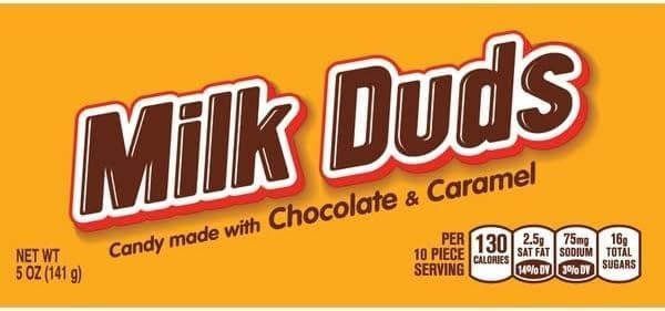 Цукерки Milk Duds Candy Chocolate Caramel 141г 10780 фото