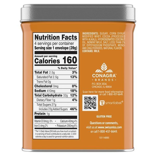 Гарячий шоколад із смаком карамелі Swiss Miss Hot Cocoa Caramel Gift Tin 156 g 4405 фото
