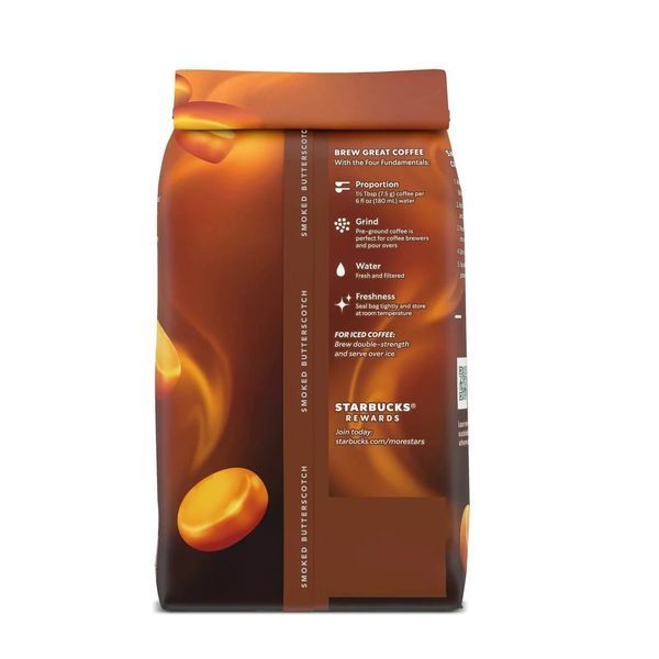 Молотый кофе Starbucks Smoked Butterscotch Ground Coffee 482г 7184 фото