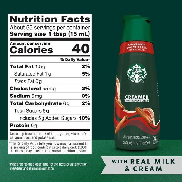 Сливки для кофе Starbucks Creamer Dairy Cinnamon Dolce Coffee Creamer 828мл 1613 фото