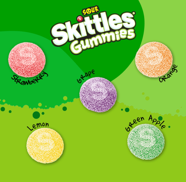 Жувальні цукерки Skittles Gummies Sour Gummy Candy 85г 10385 фото
