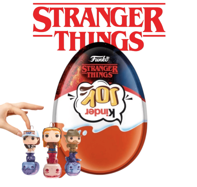 Шоколадные яйца Kinder Joy Funko Pop Stranger Things 72шт х 20г 9301 фото