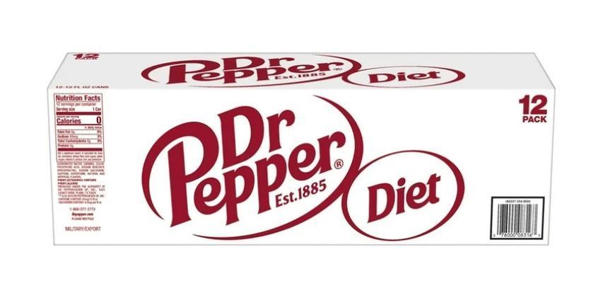 Газированный напиток Diet Dr Pepper 355 мл (Пошкоджена банка) 9787 фото