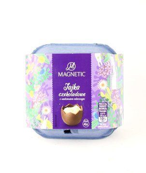Шоколадные яйца с молочной начинкой Magnetic Jajka 144g 4776 фото