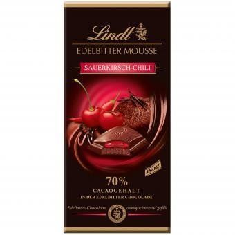 Шоколадка Lindt Dark Mousse Sour Cherry Chili 150g 4628 фото