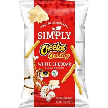 Чипсы Simply Cheetos White Cheddar Crunchy Cheese Flavored Snacks, 240.9г 6591 фото