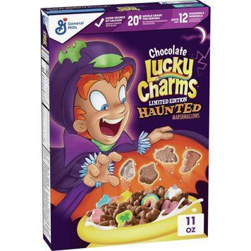 Сухий сніданок Chocolate Lucky Charms Cereal with Haunted Marshmallows Halloween 532.97g(Термін придатності до 21.06.2024) 5649 фото