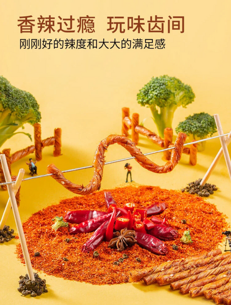 Китайский снек латяо Genji Food Latiao Tofu Dried Bean Skin Soy Muscles Sacks 200г 8801 фото