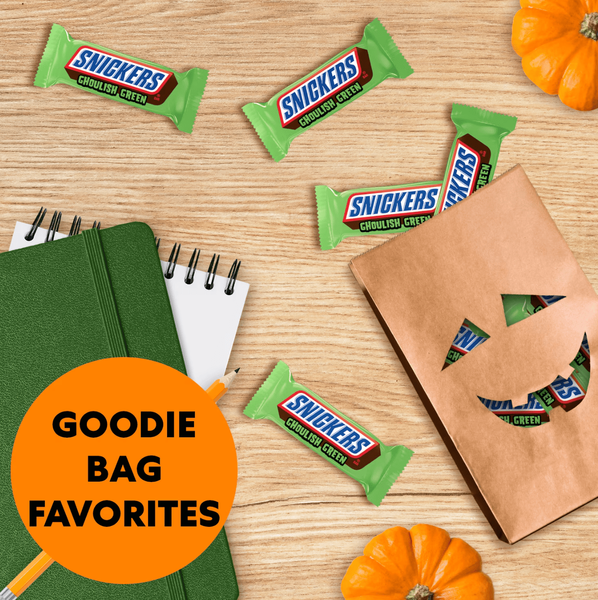 Шоколадные батончики Snickers Ghoulish Green Milk Chocolate Halloween 188г 11896 фото