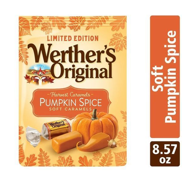 Цукерки Werther's Original Harvest Pumpkin Spice Soft Caramel Candy 243g 5555 фото