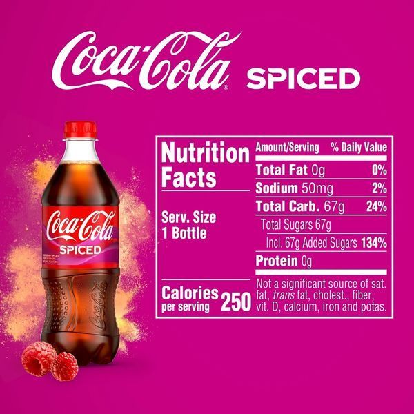 Напій Coca-Cola Spiced Raspberry Spiced Coke Natural Flavor​, 591мл 6653 фото