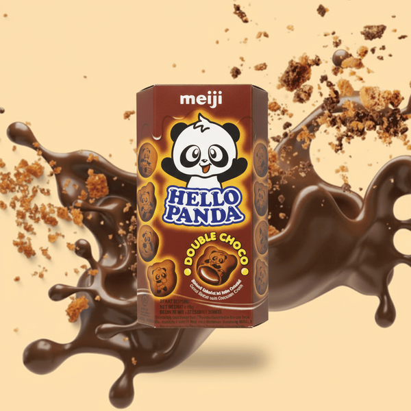 Шоколадное печенье Meiji Hello Panda Double Choco 42г 9938 фото