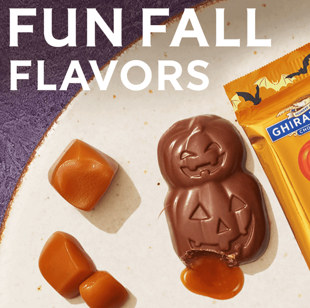 Шоколадні цукерки Ghirardelli Milk Chocolate Caramel Jack O' Lanterns 117.6г 11846 фото