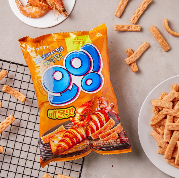 Корейський снек Lotte Oing Squid Seafood Snack 75г 8435 фото