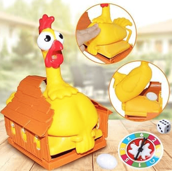 Настільна гра Chuck Screaming Egg laying Chicken Шалена курка з яйцями 9302 фото