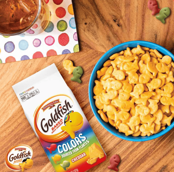 Сырные крекеры Pepperidge Farm Goldfish Colors Cheddar Cheese Crackers 187г 8901 фото