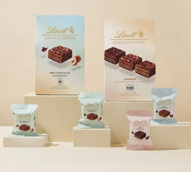 Шоколадные вафли Lindt Wafer Assorted Chocolate Sharing Box 138г 8144 фото