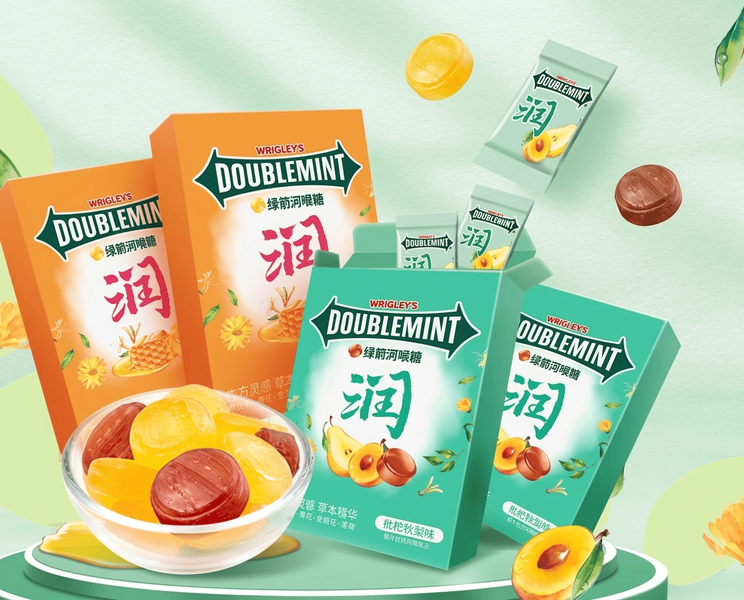 Леденцы от боли в горле Wrigley's Doublemint Honeysuckle Honey Lemon Flavor 20.5г 10983 фото