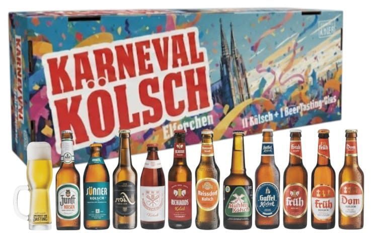 Пивной подарочный набор Kalea Karneval Kolsch Elferchen с бокалом 0.5 л &times; 11 шт 10337 фото