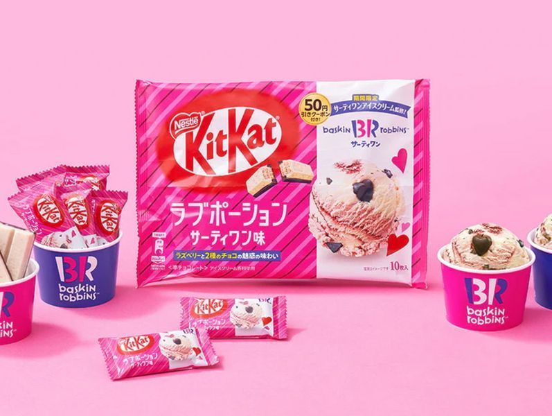 Упаковка шоколадных мини батончиков Nestle Kit Kat Baskin Robbins Love Potion 10 шт 127г 7234 фото