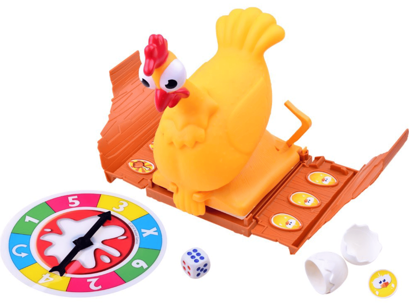 Настільна гра Chuck Screaming Egg laying Chicken Шалена курка з яйцями 9302 фото