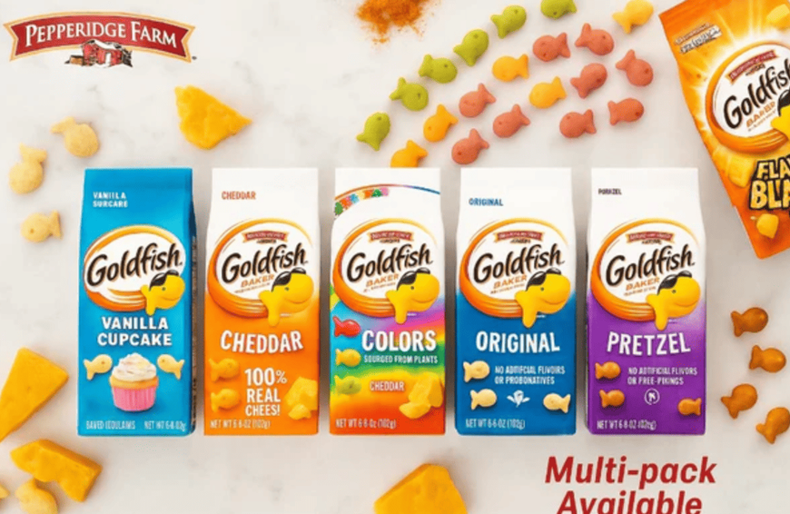 Сырные крекеры Pepperidge Farm Goldfish Colors Cheddar Cheese Crackers 187г 8901 фото