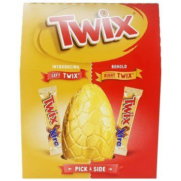 Большое пасхальное шоколадное яйцо Twix Chocolate&Caramel Biscuits Extra Large Easter Egg 328g 4678 фото