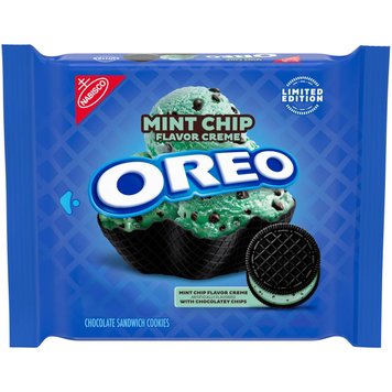 Печенье OREO Mint Chip Chocolate Sandwich Cookies Limited Edition 302 г 7186 фото