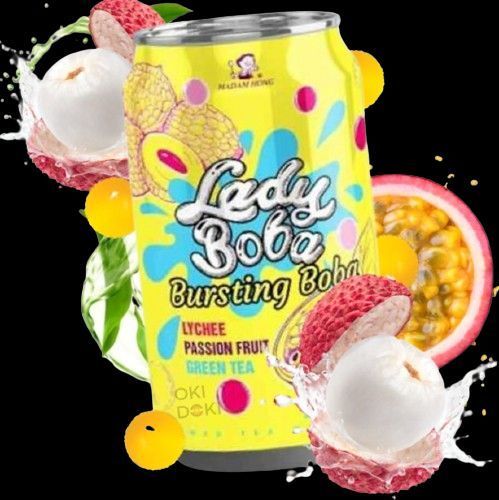 Напій Lady Boba Bubble Tea зі смаком личі та маракуєю 320 мл 6763 фото