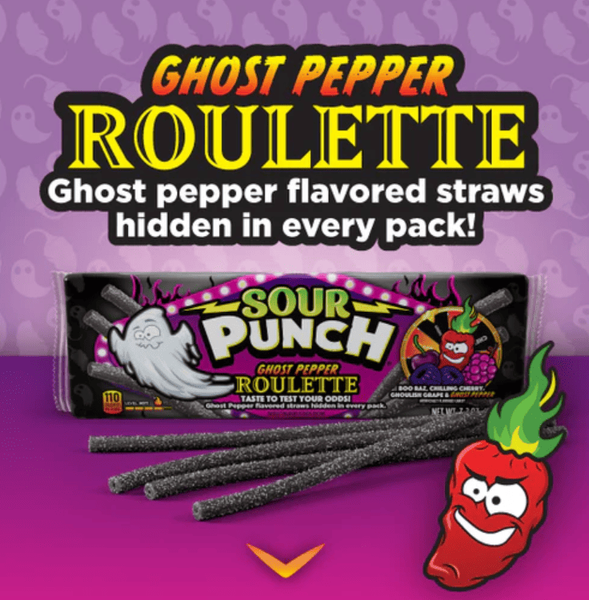 Жувальні цукерки Sour Punch Ghost Pepper Roulette 91г 9552 фото