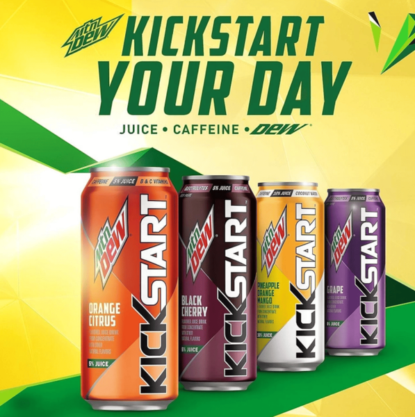 Газированный напиток Mountain Dew Kickstart Energizing Orange Citrus 473 мл 9102 фото