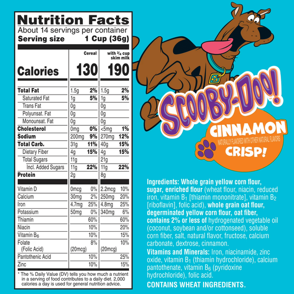 Сухий сніданок Kellogg's Cinnamon Crisp Scooby-Doo 499г 11504 фото