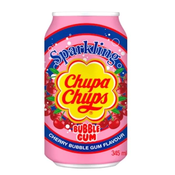 Газировка Chupa Chups Sparkling Cherry Bubble Gum 345ml 2762 фото